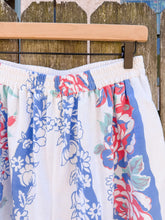 Load image into Gallery viewer, One-of-a-Kind: Vintage Pink and Blue Floral Tablecloth Easy Pant (M)
