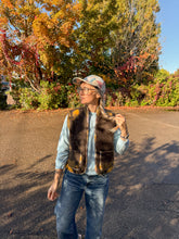 Load image into Gallery viewer, One-of-a-Kind: Bark and Goldenrod Vintage Blanket Vest (XS-M)
