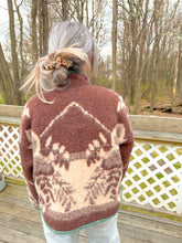 Load image into Gallery viewer, One-of-a-Kind: Chocolate Floral Ukrainian Blanket Flora Jacket (S)

