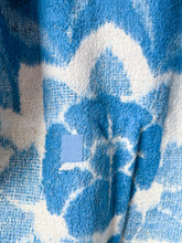 Load image into Gallery viewer, One-of-a-Kind: Blue Floral Ukrainian Blanket Flora Jacket (L)

