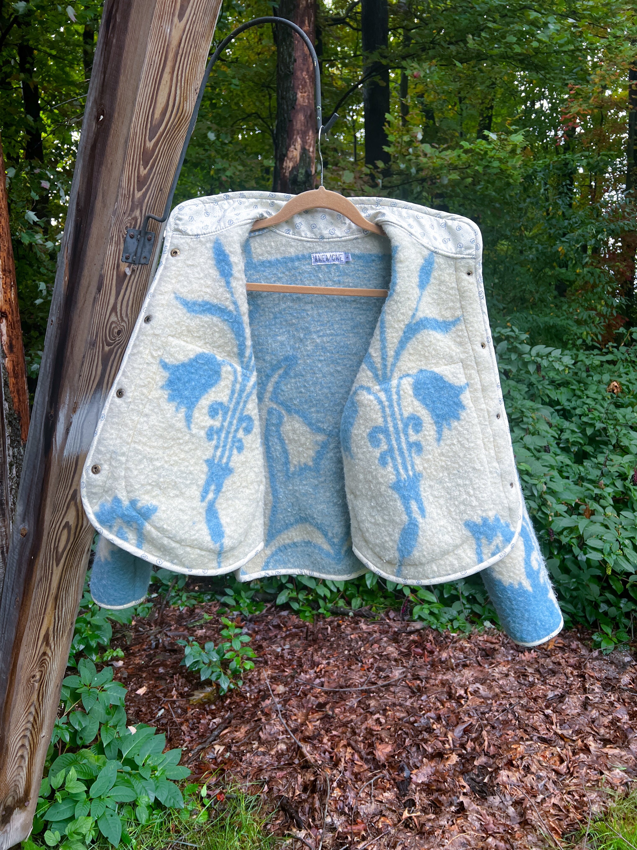 One-of-a-Kind: Holland Health Wool Blanket Flora Jacket (S