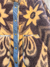 Load image into Gallery viewer, One-of-a-Kind: Chocolate Floral Ukrainian Blanket Flora Jacket (M)
