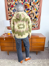 Load image into Gallery viewer, One-of-a-Kind: Butter Yellow and Floral Ukrainian Blanket Hooded Flora Jacket (S)
