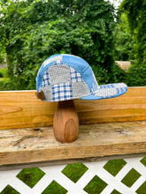 Load image into Gallery viewer, One-of-a-Kind: Indigo Mosaic 5 Panel Hat
