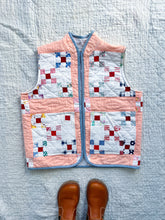 Load image into Gallery viewer, One-of-a-Kind: Nine Patch Quilt Vest (M/L)
