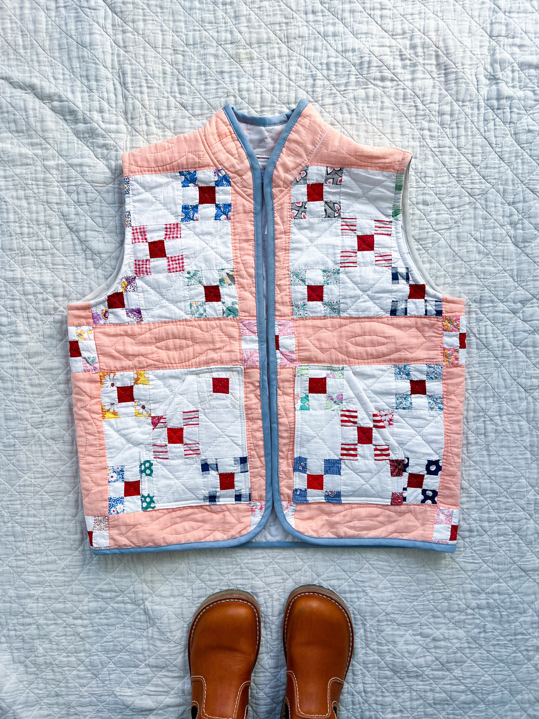 One-of-a-Kind: Nine Patch Quilt Vest (M/L)