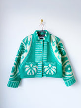 Load image into Gallery viewer, One-of-a-Kind: Green Floral Blanket Field Jacket (S)
