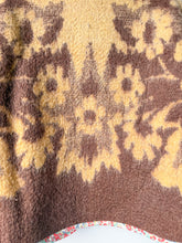 Load image into Gallery viewer, One-of-a-Kind: Brown and Tan Floral Ukrainian Blanket Flora Jacket (S)
