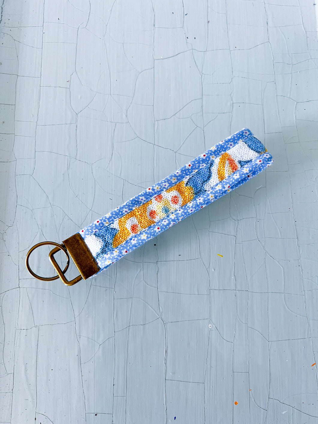 One-of-a-Kind: Vintage Linen Tablecloth Key Fob