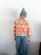 Load image into Gallery viewer, One-of-a-Kind: Hexagonal Star Quilt Pullover (L)
