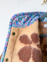Load image into Gallery viewer, One-of-a-Kind: Chocolate Florals Ukrainian Blanket Flora Jacket (XS)
