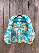 Load image into Gallery viewer, One-of-a-Kind: Bright Blue Floral Vintage Blanket Vest (S)
