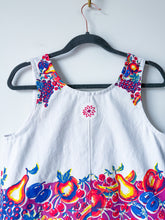 Load image into Gallery viewer, One-of-a-Kind: Vintage Tutti Fruitti Tablecloth Pearl Snap Tank (S)
