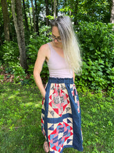 Load image into Gallery viewer, One-of-a-Kind: Summer&#39;s Dream Quilt Top Skirt (M)
