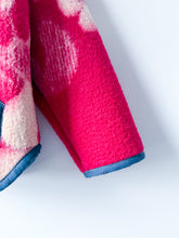 Load image into Gallery viewer, One-of-a-Kind: Fuchsia Floral Ukrainian Blanket Hooded Flora Jacket (L)
