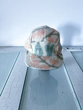 Load image into Gallery viewer, One-of-a-Kind: Leaves and Florals Vintage Wool Blanket 5 Panel Hat
