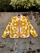 Load image into Gallery viewer, One-of-a-Kind: Ochre Geometric Ukrainian Blanket Flora Jacket (M)
