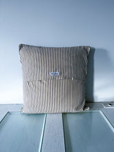 Load image into Gallery viewer, One-of-a-Kind: Navy and Cream Coverlet Throw Pillow Cover #1
