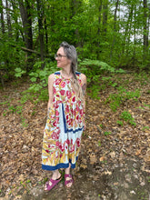 Load image into Gallery viewer, One-of-a-Kind: Vintage Tulip Tablecloth Turnaround Dress (S/M)
