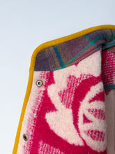 Load image into Gallery viewer, One-of-a-Kind: Fuchsia Floral Ukrainian Wool Blanket Flora Jacket (M)
