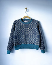 Load image into Gallery viewer, One-of-a-Kind: Antique Woven Coverlet Quilt Pullover (M)
