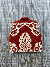 Load image into Gallery viewer, One-of-a-Kind: Ukrainian Floral Wool Blanket Cropped Vest (XS-S)
