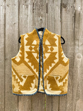 Load image into Gallery viewer, One-of-a-Kind: Ochre Vintage Blanket Vest (M)
