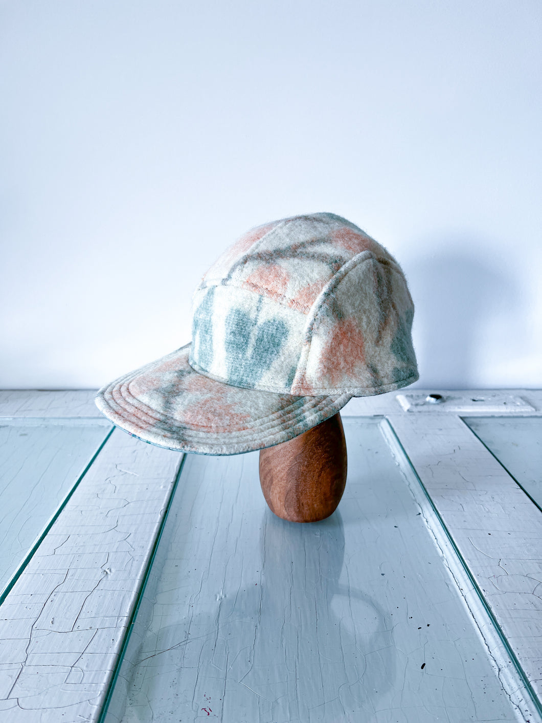 One-of-a-Kind: Leaves and Florals Vintage Wool Blanket 5 Panel Hat