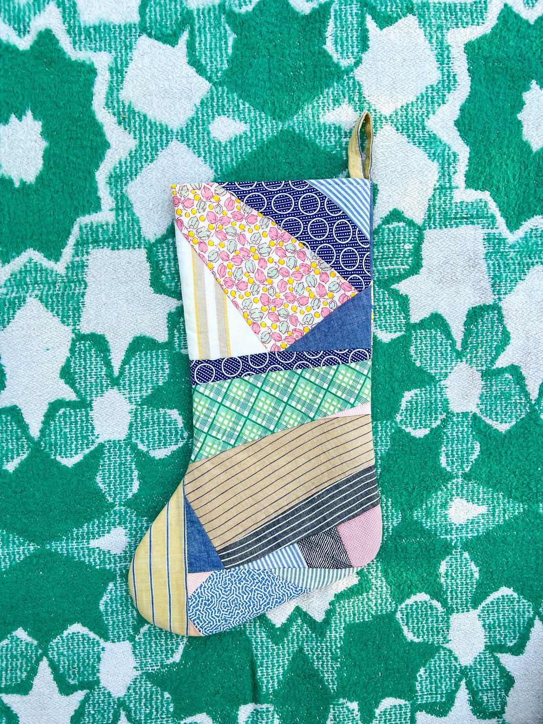 One-of-a-Kind: Scrappy Quilt Stocking #1