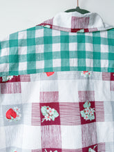 Load image into Gallery viewer, One-of-a-Kind: Vintage Picnic Tablecloth Mashup Shaftsbury Shirt (S)

