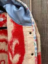 Load image into Gallery viewer, One-of-a-Kind: Cherry Floral Ukrainian Blanket Flora Jacket (S)

