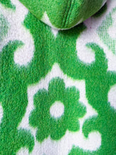 Load image into Gallery viewer, One-of-a-Kind: Spring Green Floral Ukrainian Blanket Hooded Flora Jacket (M)
