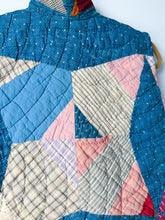 Load image into Gallery viewer, One-of-a-Kind: Indigo Dot Rocky Road to Kansas Vest (XS/S)
