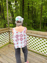 Load image into Gallery viewer, One-of-a-Kind: Vintage Strawberry Picnic Tablecloth Pearl Snap Tank (L)
