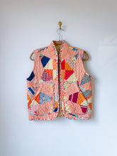 Load image into Gallery viewer, One-of-a-Kind: Peachy Rocky Road to Kansas Quilt Vest (XS/S)
