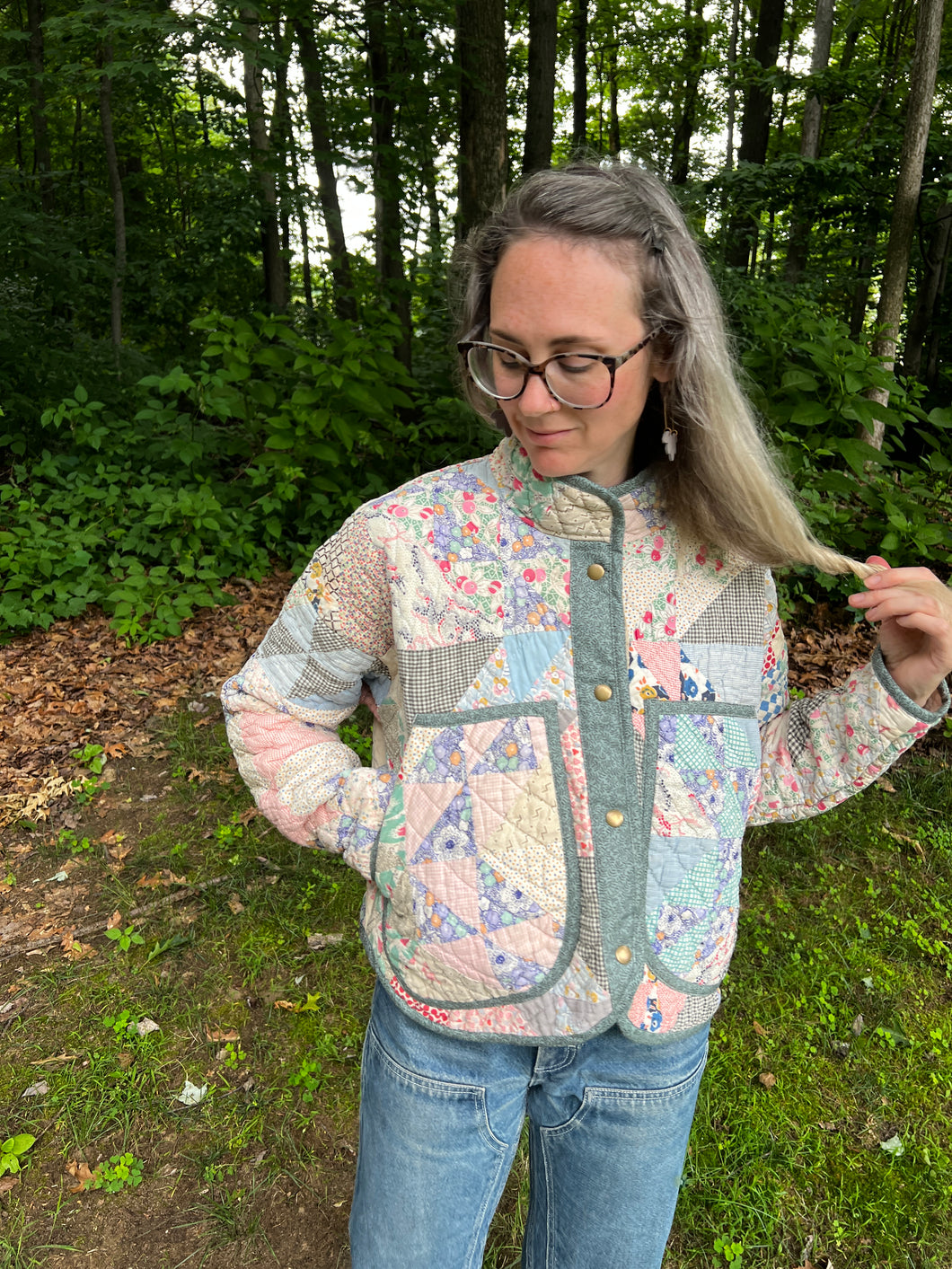 One-of-a-Kind: Corn and Beans Flora Jacket (S)