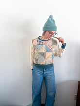 Load image into Gallery viewer, One-of-a-Kind: Half Square Triangle French Terry Pullover (S)
