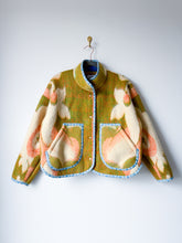 Load image into Gallery viewer, One-of-a-Kind: Orange and Green Floral Ukrainian Blanket Flora Jacket (S)
