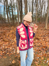 Load image into Gallery viewer, One-of-a-Kind: Ukrainian Fuchsia Berry Wool Blanket Vest (L/XL)
