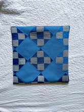Load image into Gallery viewer, One-of-a-Kind: Indigo Nine Patch Throw Pillow Cover #2
