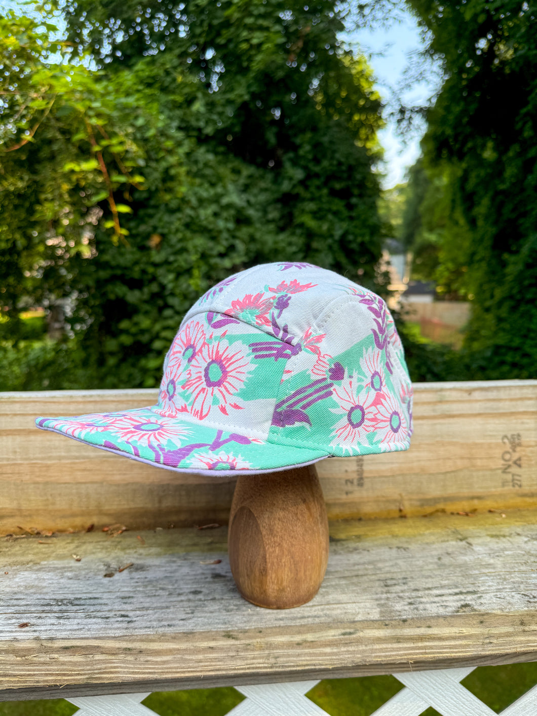 One-of-a-Kind: Vintage Tablecloth 5 Panel Hat (Large) #1