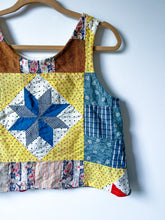 Load image into Gallery viewer, One-of-a-Kind: Eight Point Star and a Nine Patch Quilt Top Turnaround Tank (S)
