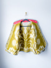 Load image into Gallery viewer, One-of-a-Kind: Celery Floral Wool Ukrainian Blanket Flora Jacket (L)
