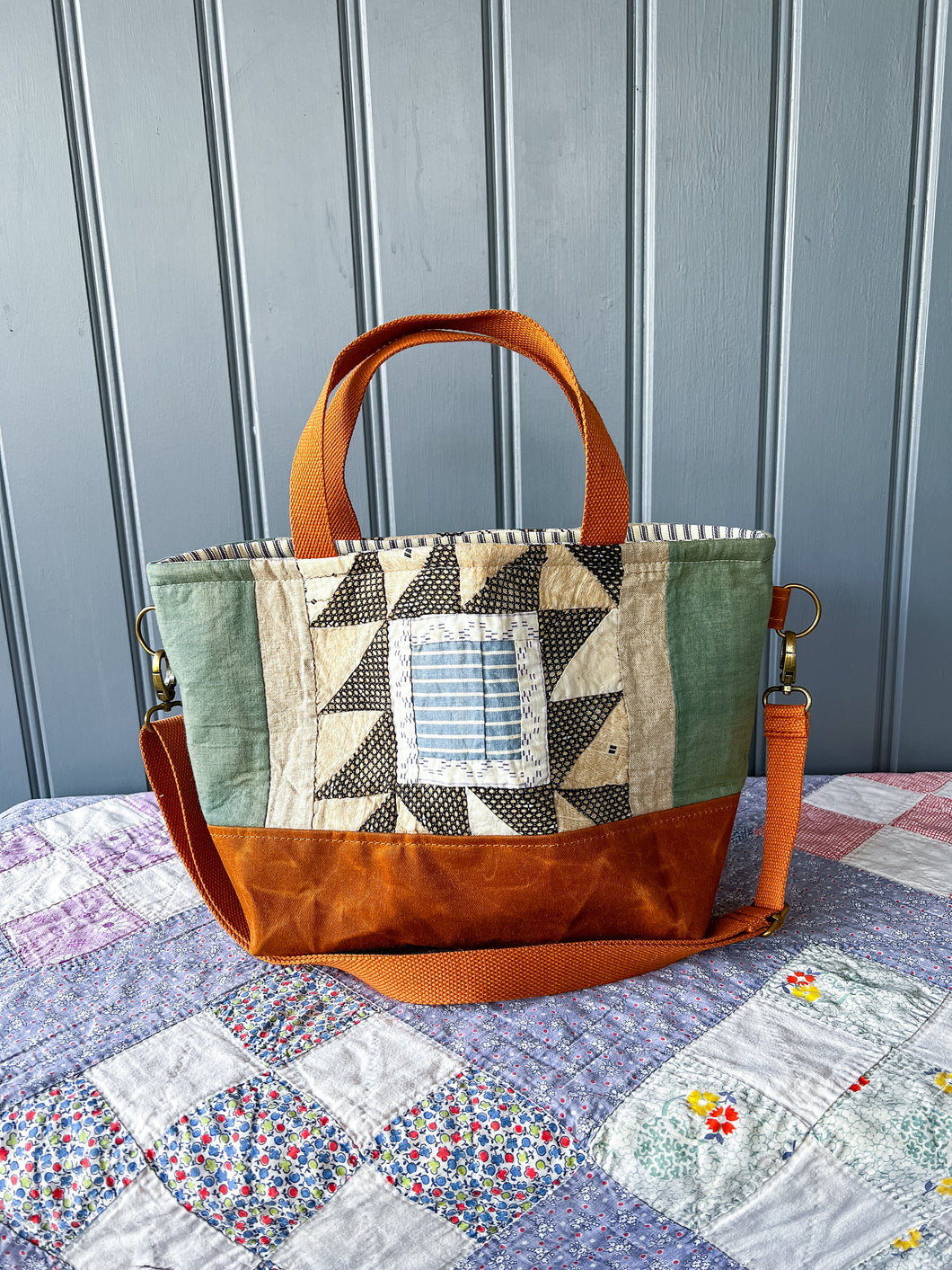One-of-a-Kind: Rocky Mountain Puzzle Project Bag (with detachable strap)