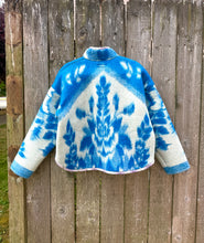 Load image into Gallery viewer, One-of-a-Kind: Blueberry Floral Ukrainian Blanket Flora Jacket (M)
