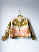 Load image into Gallery viewer, One-of-a-Kind: Orange and Green Floral Ukrainian Blanket Flora Jacket (S)
