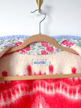 Load image into Gallery viewer, One-of-a-Kind: Red Floral Ukrainian Blanket Flora Jacket (S)
