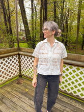 Load image into Gallery viewer, One-of-a-Kind: Antique lace and embroidered Shaftsbury Shirt (S)
