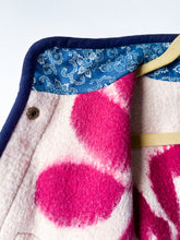 Load image into Gallery viewer, One-of-a-Kind: Fuchsia Berry Ukrainian Wool Blanket Flora Jacket (S)
