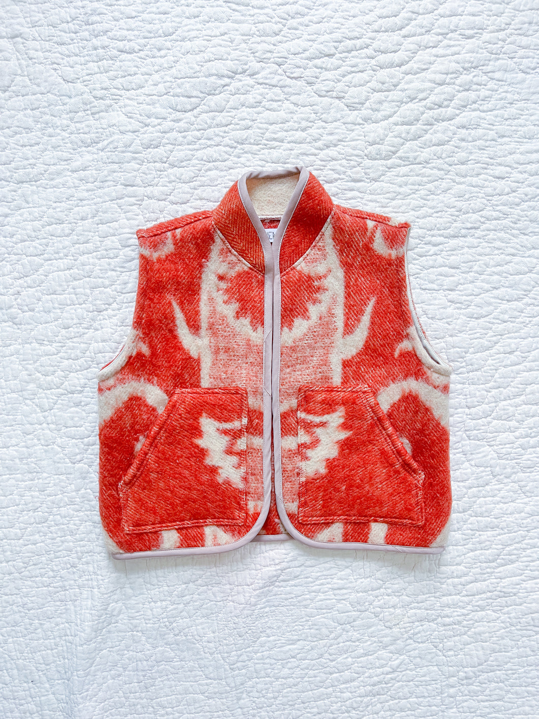 One-of-a-Kind: Holland Tulip Wool Blanket Vest #2
